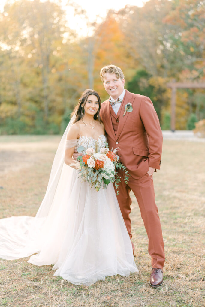 This Nashville bride opted for multiple bridal looks on her wedding day, the first, a classic bridal gown designed by Olia Zavozina. 