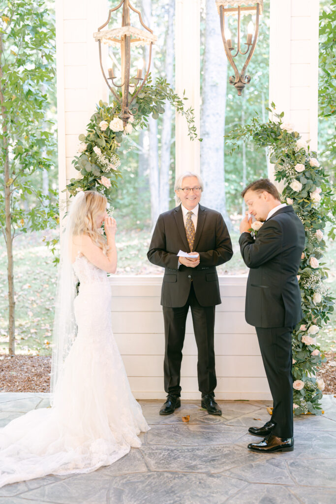 Nashville couple being married by a wedding officiant